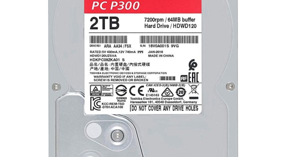 Toshiba P300 HDWD120 2TB 3.5